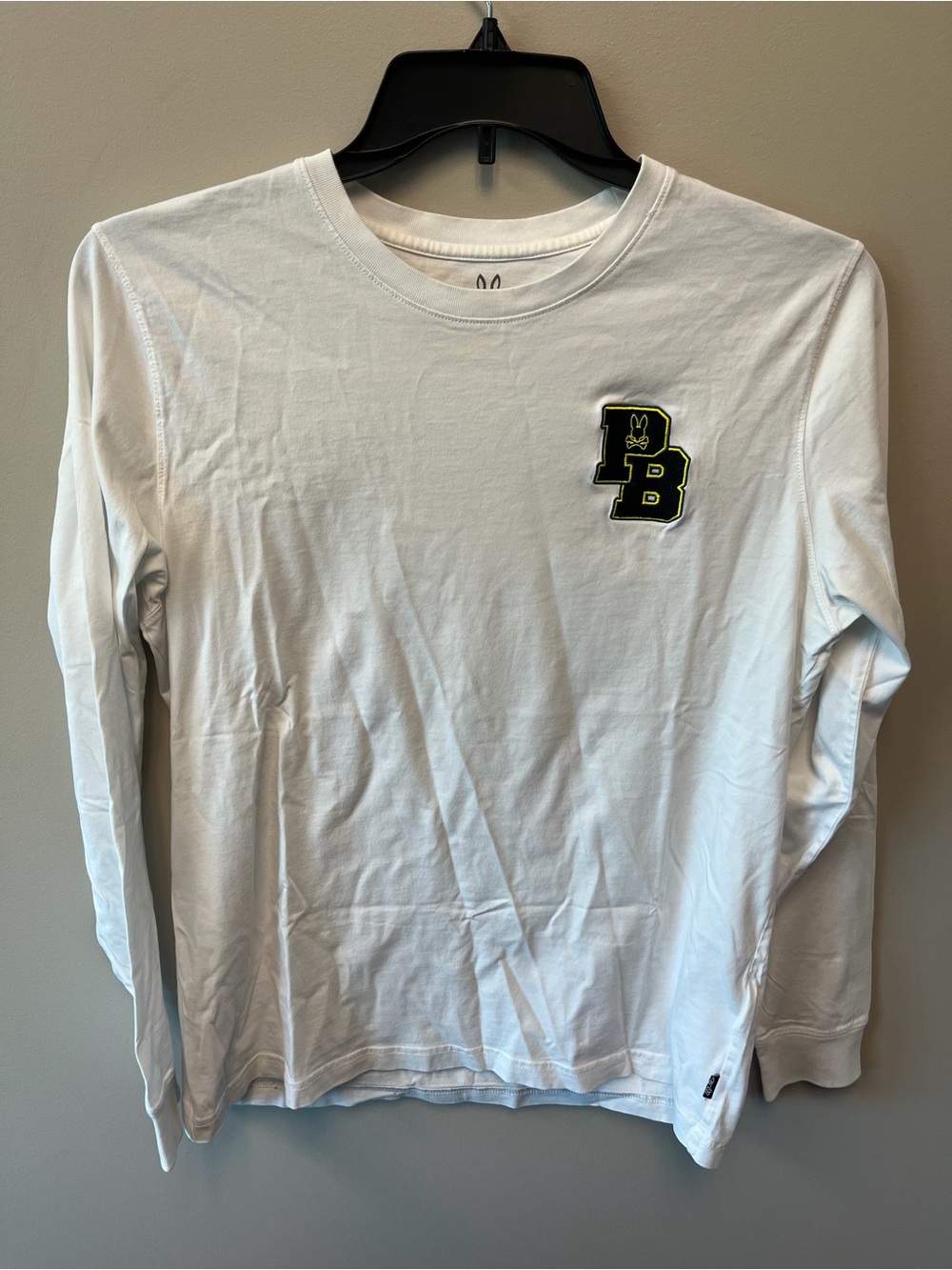 Psycho Bunny Embroidered L/S T-Shirt 5/M Double Sided PB Cotton Embroidery